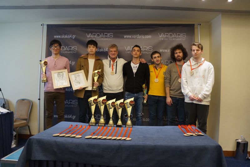 Award winners of 6th International Chess Tournament "Vardaris" 2020