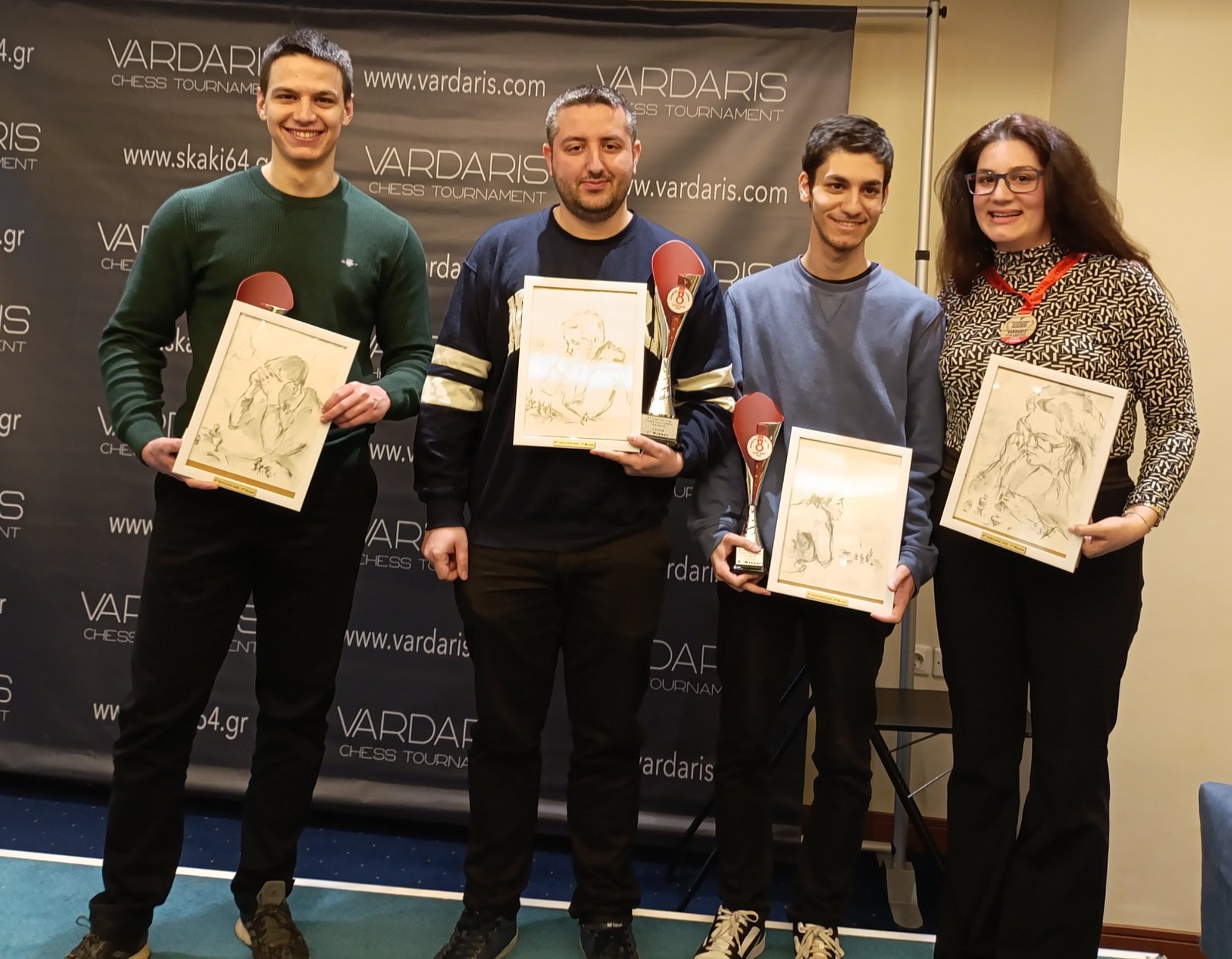 Award winners of 8th International Chess Tournament "Vardaris"